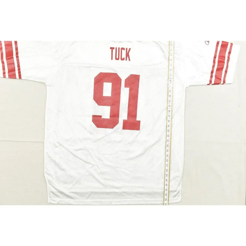 Reebok NFL New York Giants Justin Tuck 91 On Field Jersey White Men's Size 2XL